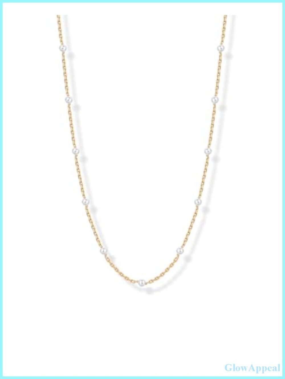 14K Gold Plated Pearl Choker Necklace Dainty Beaded Women's Gift